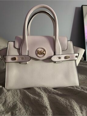 Michael Kors Light Pink Saffiano Satchel with Gold Hardware